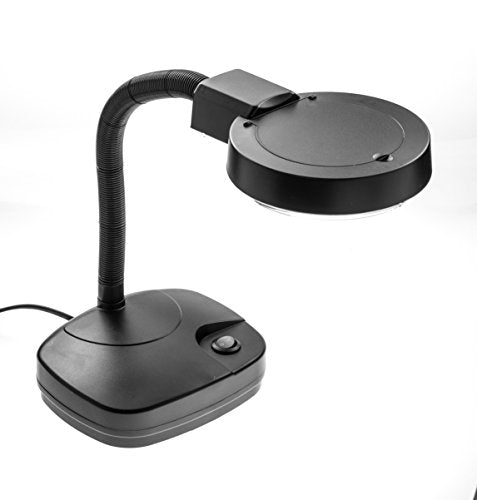 SE - 3.5X Magnification Table Lamp with Fluorescent Light - Flexible Gooseneck, Heavy Base, Cool White Lighting - Ideal for Craftsmen, Jewelers, Hobbyists - 12" Adjustable Neck, 110V-120V -MC353B - style: MC353B