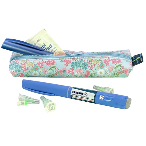Sugar Medical MedMate GLP-1 & Insulin Pen Travel Case for 2 Pens - color: Isla Floral