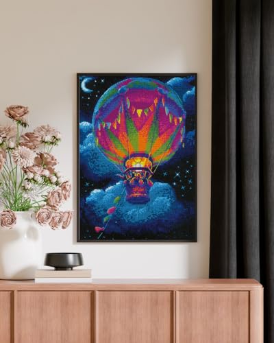 RIOLIS 2290 Hot Air Balloon Counted Cross Stitch Kit 8.25 x 11.75 in - style: Hot Air Balloon 2290