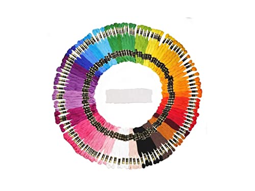 Essentials By Leisure Arts and Iris Embroidery Floss Jumbo 117 Pack - 6 Strand Cotton Floss with Bobbins for Cross Stitch, Embroidery, Craft Projects