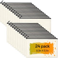 ZeeDix Small Canvas Zipper Pouch for Makeup Pencil Travel Storage 8.3x5 In - color: Beige, style: 24 Pcs