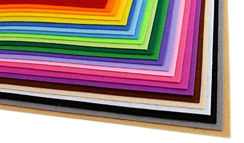 YYCRAFT Craft Soft Felt Sheets 9 Inch X 12 Inch - 30 Pcs Pack, Mix Color - color: 30 Pack(30 Colors)