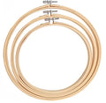 Cldamecy 3 Pieces Embroidery Hoops 7/8/10 inch,Round Bamboo Adjustable Frame Circle Ring Hoops for Embroidery,Cross Stitch,Ornament and Art Craft Sewing - style: 7/8/10 Inch