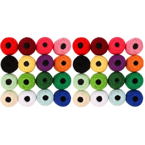 32 Rolls Cross Stitch Thread Sewing Machine Thread Kit Cross Stitching Crochet Size 10 Embroidery Sewing Machine Convenient Embroidery Manual Cotton