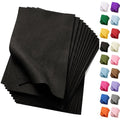 Soft Black Felt Fabric Sheets for Crafts 8 x 12 Inch 20 Pcs 1.6mm Thick - color: Black