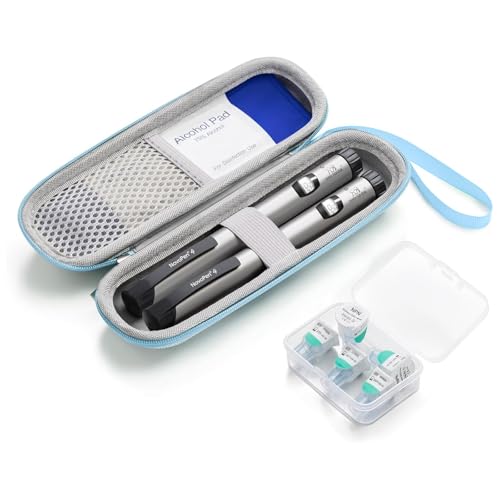 sijidou Insulin Cooler Travel Case, Portable Insulin Travel Case, Insulin Cooling Cases Insulated Organizer for Insulins Pens (Blue) - color: Blue