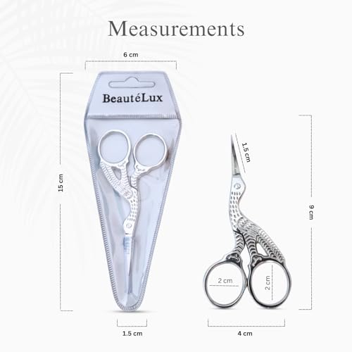 Stork Embroidery Scissors, 3.5 Inch, High Carbon Stainless Steel