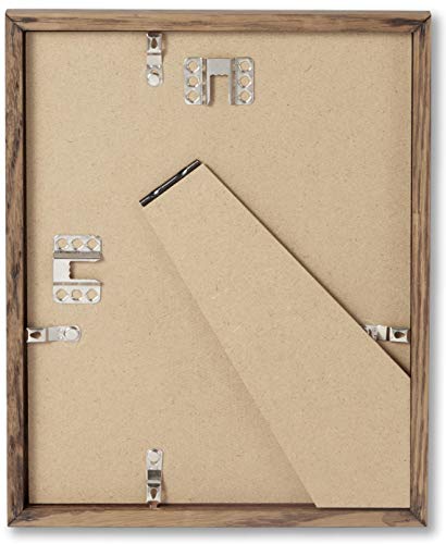 Opposite Wall - Set of 2-8.5 x 11 in - Dark Solid Oak Wood Picture Frames - Lightweight, Versatile & Shatterproof - Wall Hanging & Tabletop Photo Frame - Office, Gallery & Home Decor - color: Dark Oak, size: 8.5x11 in - 2 pk