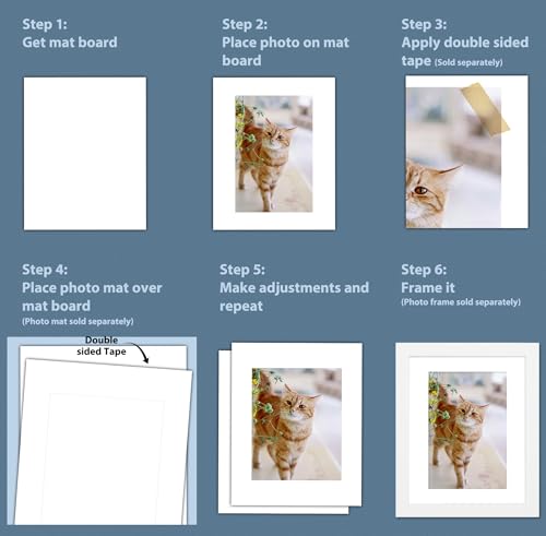 Golden State Art 12x12 White Uncut Picture Mats Matboards, Pack of 10 - size: 12x12