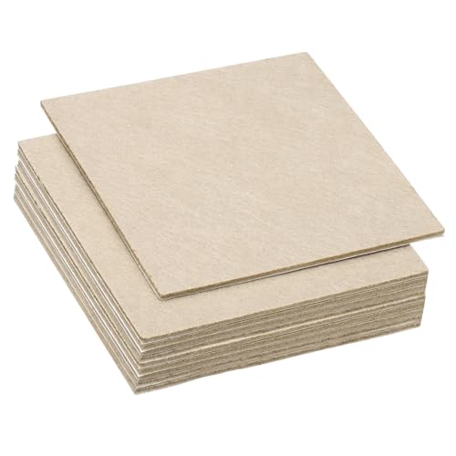 PATIKIL 4x4 Inch Lamp Base Felt, 10Pack 2mm Thickness Square Felt Furniture Pad Soft Adhesive Non-Slip Anti-Scratch Backed Felt for Lamp Furniture DIY Craft, Beige - color: Beige, size: 4x4 Inch