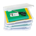 IRIS USA Board Game Storage |Made in USA| Slim Craft Case (4-Pack) - Clear - size: 4 Pack