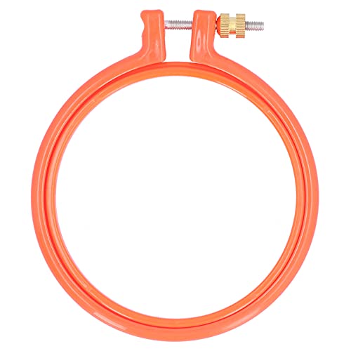 GLOGLOW 4in Cross Stitch Embroidery Circle, Plastic Embroidery Hoops - size: 4in