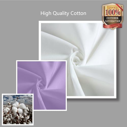 TOPDesign 1-Pack Super Strong Large 12oz Cotton Canvas Tote Bag, Reusable Grocery Shopping Cloth Bag, Fashionable Two-Tone Tote for Crafts, DIY Your Creative Designs - color: Lavender/White