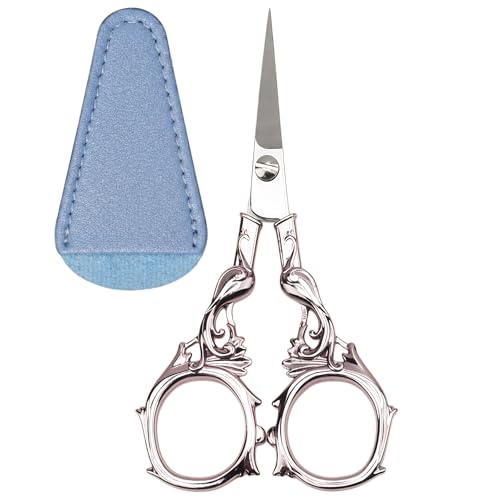 Embroidery Scissors Sewing Crochet Scissor Small Sharp for Threading Yarn knitting Needlepoint Crafting DIY - color: Light Purple