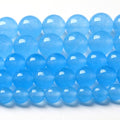4MM Natural Stone Aquamarine Blue Chalcedony Beads Round Loose Beads for Jewelry Making Bracelet 180pcs 2 Strands 32" - color: Aquamarine, size: 4mm