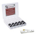 Mandala Crafts Black White 15J SA156 Prefilled Bobbin Thread, 25 PCs - color: Black White, size: Size A 25 X 88 Yards