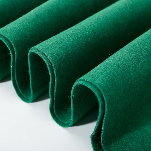 Soft Felt Fabric Sheets 1.6mm Thick Sewing Patwork Material Large Craft Felt Roll Fabric by The Yard (Hunter Green, 18"X 36" Inches) - color: Hunter Green, size: 18"X 36" Inches