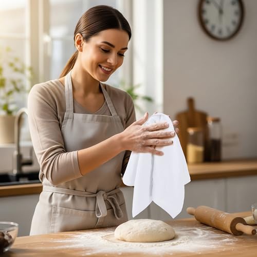 Utopia Kitchen White Flour Sack Towels [6 Pack - 28 x 28 Inch] 100% Cotton - color: White, size: 6 Pack