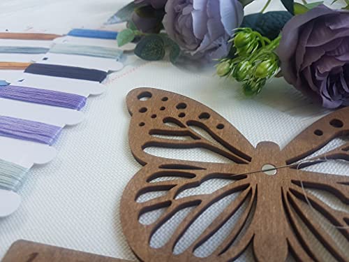 Thread Organizer Double Sided Wooden Mouline Holder Embroidery Storage Cross Stitch Accessories Sewing Floss Thread Keeper (FLZ-010) - color: FLZ-010