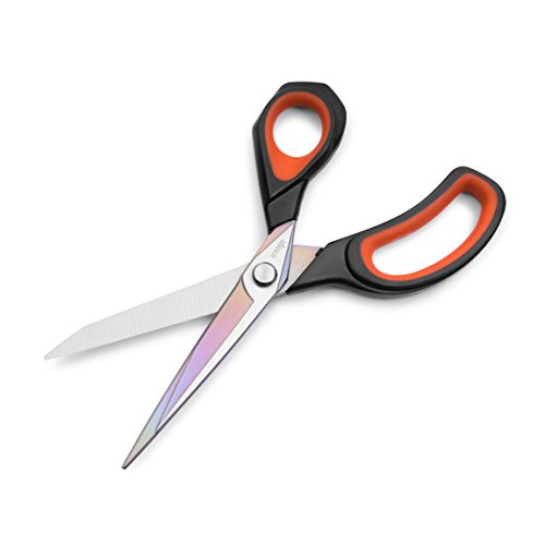 LIVINGO Fabric Scissors 8.5" Tailor Sewing Shears Professional - color: Black/Red, size: 8.5"