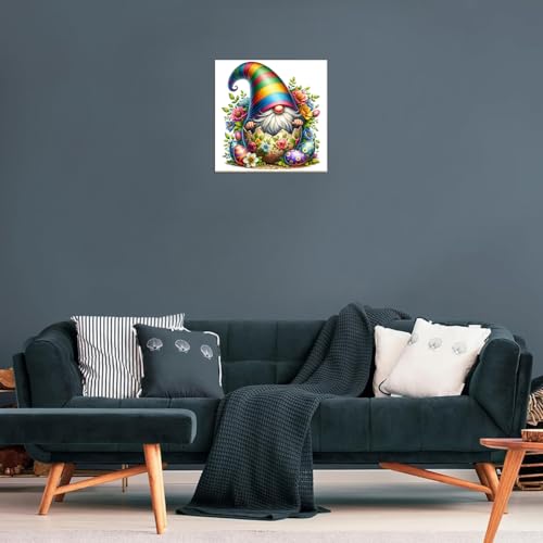 Easter Gnome Stamped Cross Stitch Kits for Adults Beginner, Counted Cross Stitch Kits Printed Stitching Cute Patterns Dimensions Needlepoint Art Crafts Embroidery Kits for Adults - color: Cross Stitch-1215-4