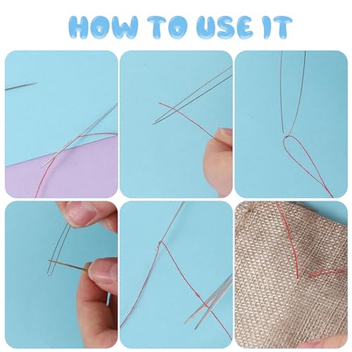 10 PCS Punch Needle Threader 7.87 Inch 9.44 Inch Embroidery Needle Threader for Hand Sewing for Punch Needles Hair Extensions Cross Stitchs DIY Sewing Craft Works
