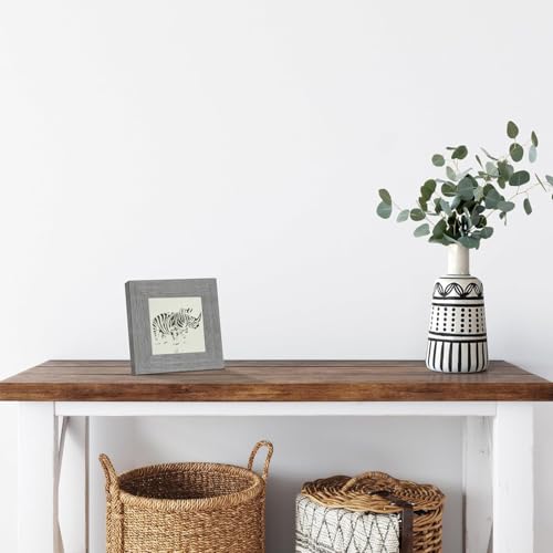 CORE ART 4x4 Picture Frame, Solid Wood Rustic Dark Gray - color: Dark Grey, size: 4x4 - 1 pack