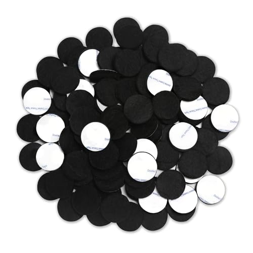 Felt Furniture Pads 120 PCS, 1 inch Round, Black - color: Black, size: 1" (120 Pieces)