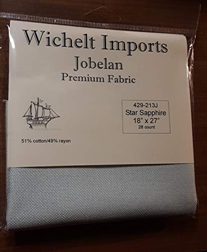 Wichelt Imports Premium Jobelan Cross Stitch Fabric 18" x 27" Star Sapphire