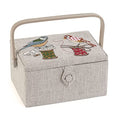 Hobby Gift Medium Sewing Box Organiser - color: Birds on Bobbin
