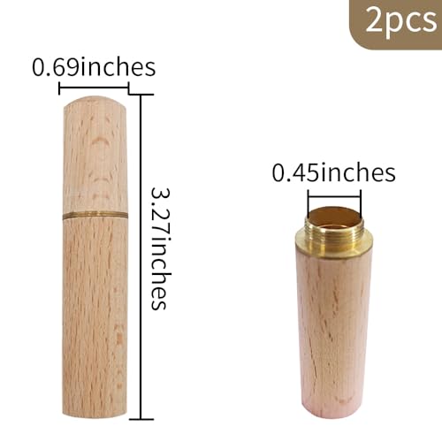 2 Pcs Natural Wood Toothpick Holder Portable Wooden Travel Toothpick Case Pocket Tooth Pick Container Sewing Needle Holder Mini Toothpick Dispenser Handmade Craft Toothpicks Storage Box