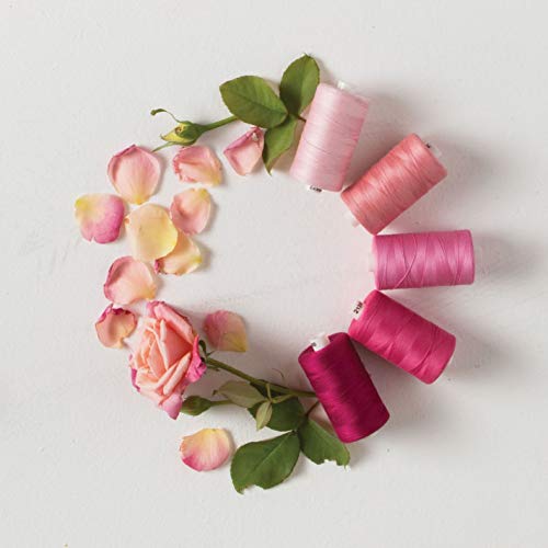 Connecting Threads Pink Assorted 100% Cotton Thread Set - 5 Spools - color: Rosy Glow