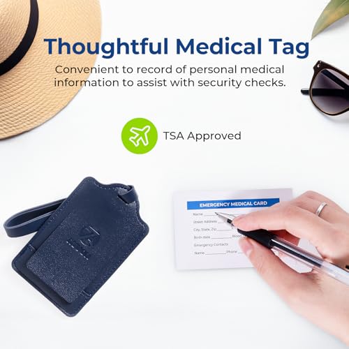 AUVON Large Vacuum Insulin Cooler Travel Case TSA Approved, 220g Ice Pack