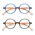 Round Reading Glasses for Women Men Blue Light Blocking Circular Readers Unisex Ultra Lightweight Circle Eyeglasses - color: Matte Blue+matte Black