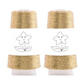 2 Balls Sequin Sparkle Lurex Yarn, Shining Glitter Metallic Knitting-in Accessory Yarn Thread for Knitting and Crochet Sweater Shawl 5000 Yards (1, Gold Glitter) - color: Gold Glitter