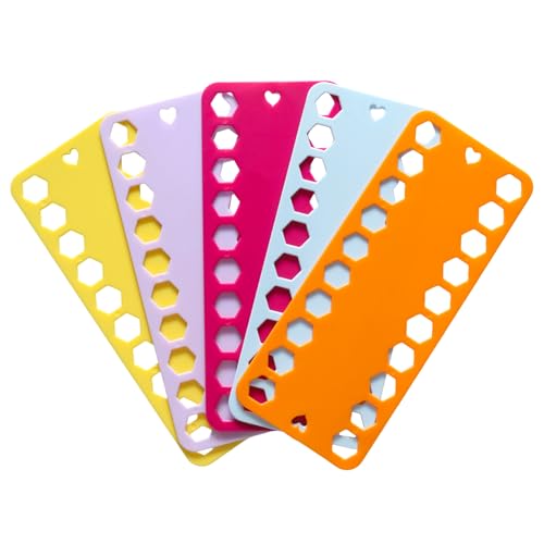 Yinluluna 5 Color Plastic Embroidery Floss Organizer, Floss Bobbin Boards