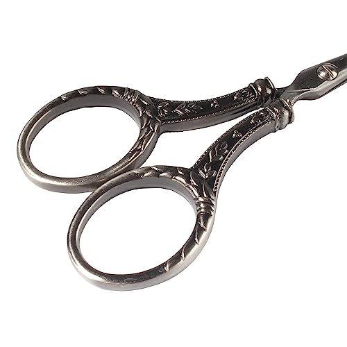 JubileeYarn Decorative Floral Embroidery Craft Scissors - Antique Silver - 3 Scissors - color: Decorative Floral - Antique Silver, size: 3 Scissors
