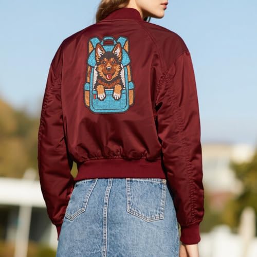ANATTASOUL Dog & Backpack 11.6"x8.2" Animal Rhinestone Iron on Patches - style: Dog and Backpack