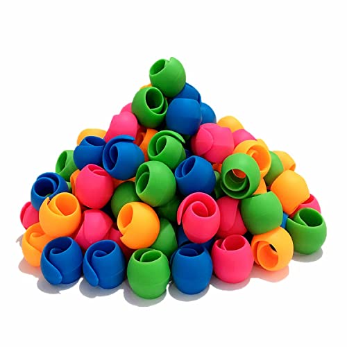 100pcs Thread Spool Savers - Prevent Thread Tails from Unwinding for Sewing and Embroidery Machine Spools - color: 100pcs (4Colors:Rose,Orange,Blue,Green)