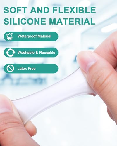 16 Pack Silicone Toe Sleeves Gel Toe Protectors, Clear, Multi-Size