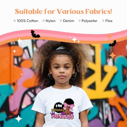 Kaciola 30 Sheets Cartoon Black Girl Iron on Transfers, Cute Girl DTF Transfers Ready to Press Washable Stickers Iron on Decals for T Shirts Hoodie DIY Crafts - color: Cartoon