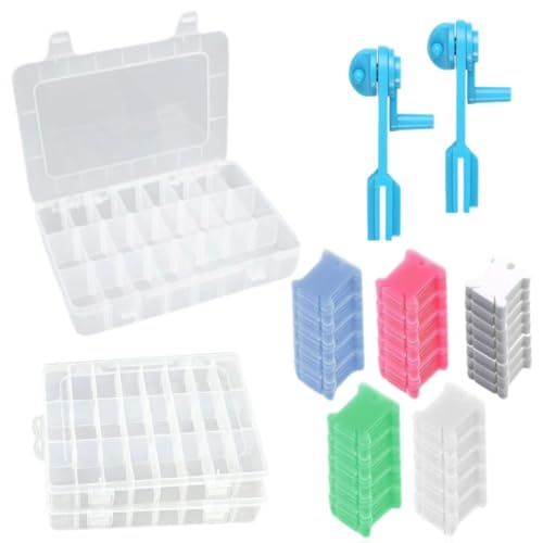 504 Embroidery Floss Organizer Kit – 500 Bobbins, 2 Winders, 2 Cases