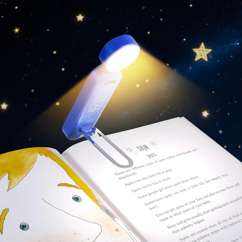 VAVOFO USB Rechargeable Book Light, Bookmark Clip on LED Reading Light - color: Royal Blue
