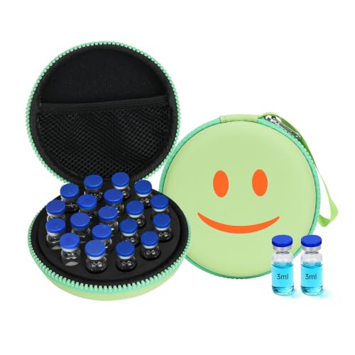 19-Slot Peptide Case for Fridge ＆Travel, Peptide Storage Case for 3ML Vials - color: Green
