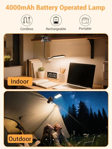 Clip on Light,45 Modes Dimmable+450 Lumen 48 LED Desk Lamp with Clamp Light - color: Black