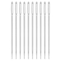 uxcell 60 Pcs Large Eye Sewing Needles, 1.65 Inch 1.05mm High Carbon Iron Embroidery Thread Needle Sewing Big Eye Needle Knitting Needles for Hand Sewing Art Crafts, Silver - size: 42mm, 1.05mm