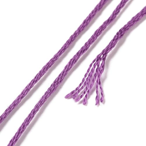 12 Skeins Cross Stitch Threads 0.5mm Embroidery Floss 6 Ply Polyester Friendship Bracelets Floss Crafts Floss 12 Color 8.75 Yards(8m)/Skein - color: 12 Skeins, Color B