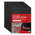 Poolin 3D Puff Embroidery Foam 3mm, 12x16 Inch, 10 Sheets, Black - color: 12"X16"( 10PCS Black)