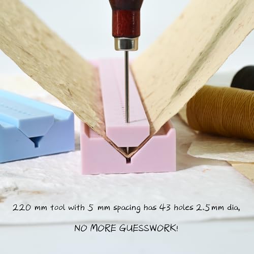 UPTTHOW Signature Punching Tools for Bookbinding for DIY Notebook, Journals - color: Pink