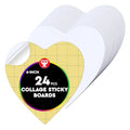 Hygloss Sticky Heart Craft Boards - 24 Pack 6-Inch Self Stick Collage Boards for Kids - Peel & Stick Mounting Boards for Art Projects, School Crafts, Classrooms, and DIY Displays - size: 24-Pcs, style: Heart 6"